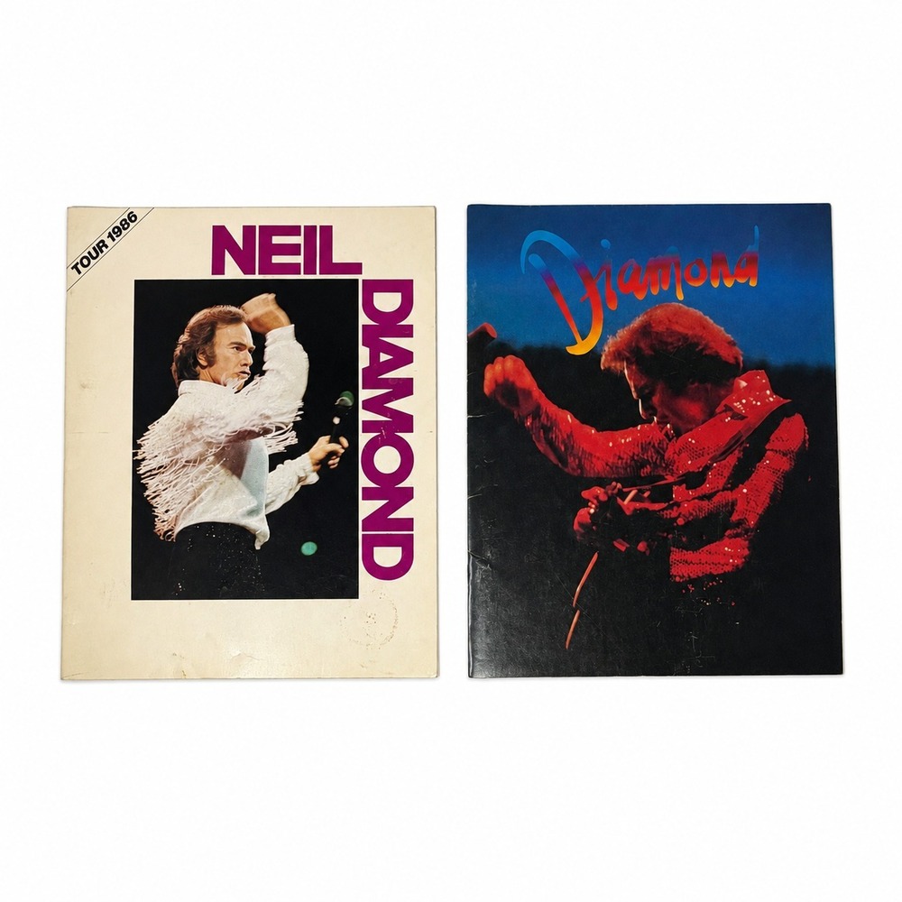 Neil Diamond 1986 Tour 1980 Jazz Singer Concert Programs Lot 2 Vintage Books
